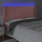 vidaXL LED Kopfteil Rosa 163x16x118/128 cm Samt vidaXL LED Kopfteil Rosa 163x16x118/128 cm Samt