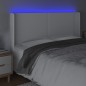 vidaXL LED Kopfteil Weiß 163x16x118/128 cm Kunstleder vidaXL LED Kopfteil Weiß 163x16x118/128 cm Kunstleder