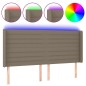 vidaXL LED Kopfteil Taupe 163x16x118/128 cm Stoff vidaXL LED Kopfteil Taupe 163x16x118/128 cm Stoff
