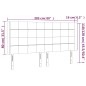 vidaXL LED Kopfteil Creme 203x16x118/128 cm Stoff