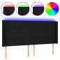 vidaXL LED Kopfteil Schwarz 203x16x118/128 cm Stoff vidaXL LED Kopfteil Schwarz 203x16x118/128 cm Stoff