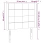 vidaXL LED Kopfteil Blau 83x16x118/128 cm Stoff vidaXL LED Kopfteil Blau 83x16x118/128 cm Stoff