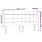 vidaXL LED Kopfteil Dunkelgrün 183x16x118/128 cm Samt