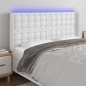 vidaXL LED Kopfteil Weiß 147x16x118/128 cm Kunstleder vidaXL LED Kopfteil Weiß 147x16x118/128 cm Kunstleder