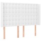 vidaXL LED Kopfteil Weiß 147x16x118/128 cm Kunstleder vidaXL LED Kopfteil Weiß 147x16x118/128 cm Kunstleder