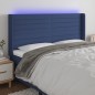vidaXL LED Kopfteil Blau 183x16x118/128 cm Stoff vidaXL LED Kopfteil Blau 183x16x118/128 cm Stoff