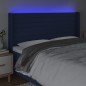 vidaXL LED Kopfteil Blau 183x16x118/128 cm Stoff vidaXL LED Kopfteil Blau 183x16x118/128 cm Stoff