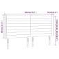 vidaXL LED Kopfteil Blau 183x16x118/128 cm Stoff vidaXL LED Kopfteil Blau 183x16x118/128 cm Stoff