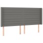 vidaXL LED Kopfteil Dunkelgrau 183x16x118/128 cm Stoff vidaXL LED Kopfteil Dunkelgrau 183x16x118/128 cm Stoff