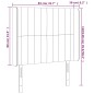 vidaXL LED Kopfteil Hellgrau 83x16x118/128 cm Stoff
