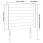 vidaXL LED Kopfteil Schwarz 93x16x118/128 cm Stoff