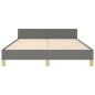 vidaXL Bettgestell mit Kopfteil Dunkelgrau 140x200 cm Stoff vidaXL Bettgestell mit Kopfteil Dunkelgrau 140x200 cm Stoff