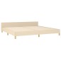vidaXL Bettgestell mit Kopfteil Creme 200x200 cm Stoff vidaXL Bettgestell mit Kopfteil Creme 200x200 cm Stoff