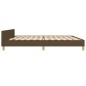 vidaXL Bettgestell mit Kopfteil Dunkelbraun 200x200 cm Stoff vidaXL Bettgestell mit Kopfteil Dunkelbraun 200x200 cm Stoff