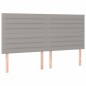 vidaXL Bettgestell mit Kopfteil Hellgrau 200x200 cm Stoff vidaXL Bettgestell mit Kopfteil Hellgrau 200x200 cm Stoff