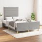 vidaXL Bettgestell mit Kopfteil Hellgrau 120x200 cm Stoff vidaXL Bettgestell mit Kopfteil Hellgrau 120x200 cm Stoff