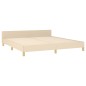 vidaXL Bettgestell mit Kopfteil Creme 180x200 cm Stoff vidaXL Bettgestell mit Kopfteil Creme 180x200 cm Stoff