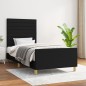 vidaXL Bettgestell mit Kopfteil Schwarz 80x200 cm Stoff vidaXL Bettgestell mit Kopfteil Schwarz 80x200 cm Stoff