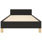 vidaXL Bettgestell mit Kopfteil Schwarz 80x200 cm Stoff vidaXL Bettgestell mit Kopfteil Schwarz 80x200 cm Stoff