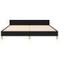 vidaXL Bettgestell mit Kopfteil Schwarz 160x200 cm Stoff vidaXL Bettgestell mit Kopfteil Schwarz 160x200 cm Stoff