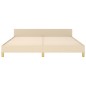 vidaXL Bettgestell mit Kopfteil Creme 160x200 cm Stoff vidaXL Bettgestell mit Kopfteil Creme 160x200 cm Stoff