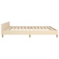 vidaXL Bettgestell mit Kopfteil Creme 160x200 cm Stoff vidaXL Bettgestell mit Kopfteil Creme 160x200 cm Stoff