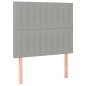 vidaXL Bettgestell mit Kopfteil Hellgrau 100x200 cm Stoff vidaXL Bettgestell mit Kopfteil Hellgrau 100x200 cm Stoff