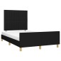 vidaXL Bettgestell mit Kopfteil Schwarz 120x200 cm Stoff vidaXL Bettgestell mit Kopfteil Schwarz 120x200 cm Stoff