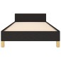 vidaXL Bettgestell mit Kopfteil Schwarz 100x200 cm Stoff vidaXL Bettgestell mit Kopfteil Schwarz 100x200 cm Stoff