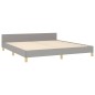vidaXL Bettgestell mit Kopfteil Hellgrau 160x200 cm Stoff vidaXL Bettgestell mit Kopfteil Hellgrau 160x200 cm Stoff