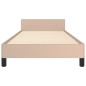 vidaXL Bettgestell mit Kopfteil Cappuccino-Braun 90x190 cm Kunstleder vidaXL Bettgestell mit Kopfteil Cappuccino-Braun 90x190 cm Kunstleder