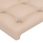 vidaXL Bettgestell mit Kopfteil Cappuccino-Braun 90x190 cm Kunstleder vidaXL Bettgestell mit Kopfteil Cappuccino-Braun 90x190 cm Kunstleder