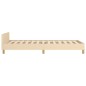 vidaXL Bettgestell mit Kopfteil Creme 90x200 cm Stoff vidaXL Bettgestell mit Kopfteil Creme 90x200 cm Stoff