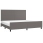 vidaXL Bettgestell mit Kopfteil Grau 200x200 cm Kunstleder vidaXL Bettgestell mit Kopfteil Grau 200x200 cm Kunstleder