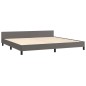 vidaXL Bettgestell mit Kopfteil Grau 200x200 cm Kunstleder vidaXL Bettgestell mit Kopfteil Grau 200x200 cm Kunstleder