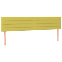Kopfteile 2 Stk. Grün 100x5x78/88 cm Stoff