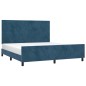 vidaXL Bettgestell mit Kopfteil Dunkelblau 180x200 cm Samt vidaXL Bettgestell mit Kopfteil Dunkelblau 180x200 cm Samt