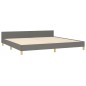 vidaXL Bettgestell mit Kopfteil Dunkelgrau 200x200 cm Stoff vidaXL Bettgestell mit Kopfteil Dunkelgrau 200x200 cm Stoff