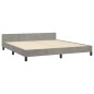 vidaXL Bettgestell mit Kopfteil Hellgrau 180x200 cm Samt vidaXL Bettgestell mit Kopfteil Hellgrau 180x200 cm Samt