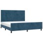 vidaXL Bettgestell mit Kopfteil Dunkelblau 160x200 cm Samt vidaXL Bettgestell mit Kopfteil Dunkelblau 160x200 cm Samt