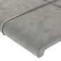 vidaXL Bettgestell mit Kopfteil Hellgrau 160x200 cm Samt vidaXL Bettgestell mit Kopfteil Hellgrau 160x200 cm Samt