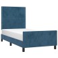 vidaXL Bettgestell mit Kopfteil Dunkelblau 90x190 cm Samt vidaXL Bettgestell mit Kopfteil Dunkelblau 90x190 cm Samt