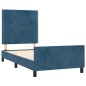 vidaXL Bettgestell mit Kopfteil Dunkelblau 90x190 cm Samt vidaXL Bettgestell mit Kopfteil Dunkelblau 90x190 cm Samt
