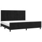 vidaXL Bettgestell mit Kopfteil Schwarz 200x200 cm Samt vidaXL Bettgestell mit Kopfteil Schwarz 200x200 cm Samt