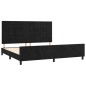 vidaXL Bettgestell mit Kopfteil Schwarz 200x200 cm Samt vidaXL Bettgestell mit Kopfteil Schwarz 200x200 cm Samt