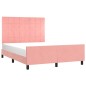 vidaXL Bettgestell mit Kopfteil Rosa 140x190 cm Samt vidaXL Bettgestell mit Kopfteil Rosa 140x190 cm Samt