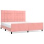 vidaXL Bettgestell mit Kopfteil Rosa 160x200 cm Samt vidaXL Bettgestell mit Kopfteil Rosa 160x200 cm Samt