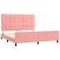 vidaXL Bettgestell mit Kopfteil Rosa 160x200 cm Samt vidaXL Bettgestell mit Kopfteil Rosa 160x200 cm Samt