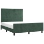 vidaXL Bettgestell mit Kopfteil Dunkelgrün 140x190 cm Samt vidaXL Bettgestell mit Kopfteil Dunkelgrün 140x190 cm Samt