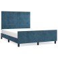 vidaXL Bettgestell mit Kopfteil Dunkelblau 140x200 cm Samt vidaXL Bettgestell mit Kopfteil Dunkelblau 140x200 cm Samt